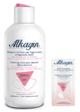 ALKAGIN PH 7 LENITIVO DETERGENTE + SALVIETTE 5 PEZZI - maxifarmacia.it