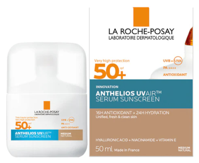 LA ROCHE POSAY ANTHELIOS UVAIR SPF50+ SIERO SOLARE MEDIO NATURALE 50 ML - maxifarmacia.it