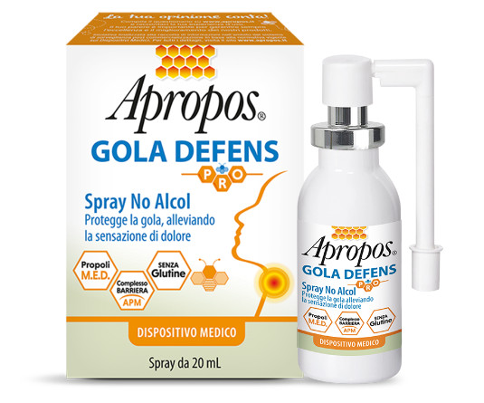 APROPOS GOLA DEFENS PRO SPRAY NO ALCOL 20 ML - maxifarmacia.it