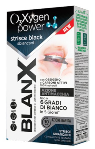 BLANX O3XIGEN STRISCE BLACK 5 STRISCE - maxifarmacia.it