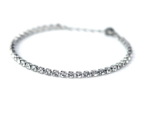 BRACCIALI BAGUETTE ACCIAIO ZIRCONI BIANCO - maxifarmacia.it