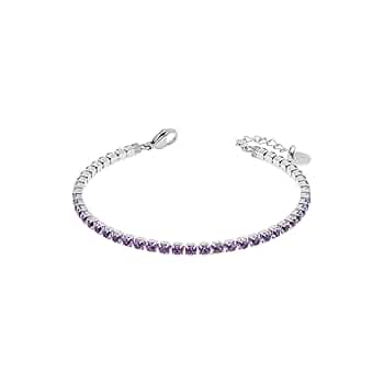 BRACCIALI BAGUETTE ACCIAIO ZIRCONI VIOLA - maxifarmacia.it