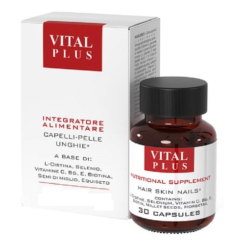 VITAL PLUS CAPELLI PELLE UNGHIE INTEGRATORE DA 30 CAPSULE - maxifarmacia.it