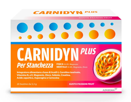 CARNIDYN PLUS 20 BUSTINE DA 5,3 G GUSTO PASSION FRUIT - maxifarmacia.it