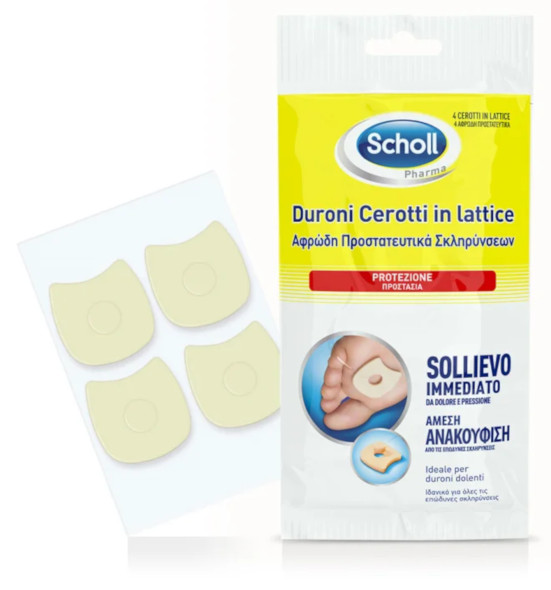 SCHOLL 4 CEROTTI PROTETTIVI PER DURONI IN LATTICE - maxifarmacia.it