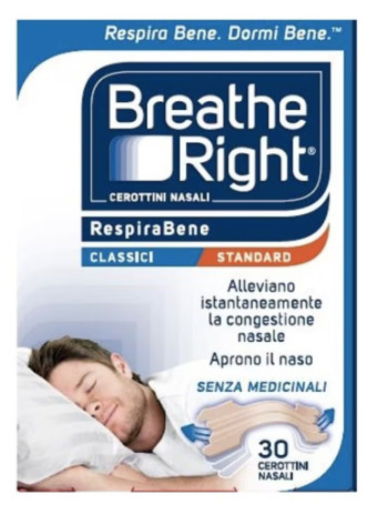 BREATHE RIGHT 30 CEROTTI NASALI CLASSICI STANDARD - maxifarmacia.it