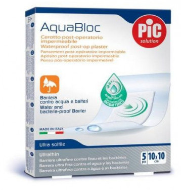 PIC AQUABLOC 5 CEROTTI IMPERMEABILI 10X10CM - maxifarmacia.it