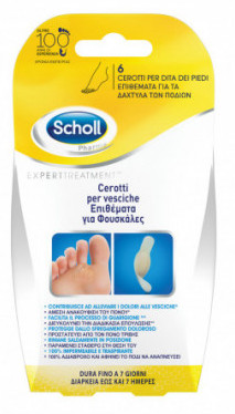 SCHOLL 6 CEROTTI PER VESCICHE DITA DEL PIEDE - maxifarmacia.it