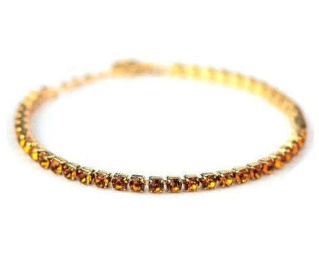 COLLANA TENNIS ACCIAIO CRISTALLI RUBINO - maxifarmacia.it