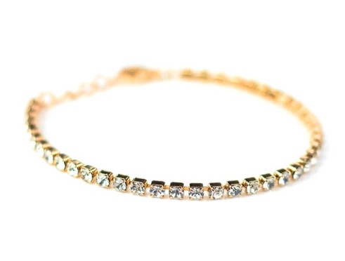 COLLANA TENNIS DORATO CRISTALLI DIAMANTE - maxifarmacia.it