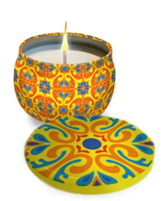 MAIOLICHE COLORS CANDELA CITRONELLA YELLOW 120 G - maxifarmacia.it