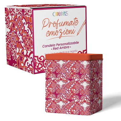  COLORS CANDELA PERSONALIZZABILE RED AMBRA AMBRA ROSSA 220g - maxifarmacia.it