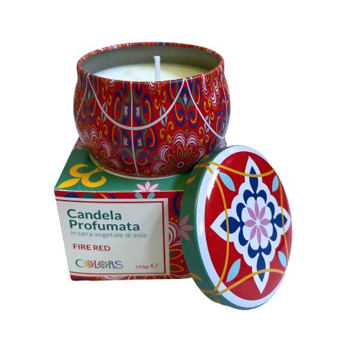 MAIOLICHE COLORS CANDELA FIRE RED 120g - maxifarmacia.it
