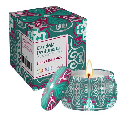 COLORS CANDELA SPICY CINNAMON 120g - maxifarmacia.it