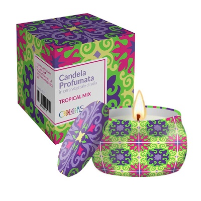 MAIOLICHE COLORS CANDELA TROPICAL MIX 120g - maxifarmacia.it