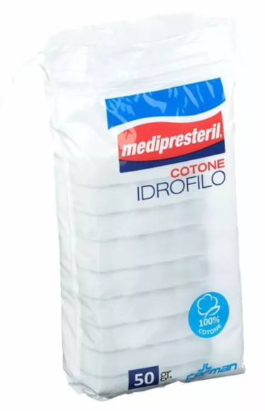 MEDIPRESTERIL COTONE IDROFILO 50 G - maxifarmacia.it