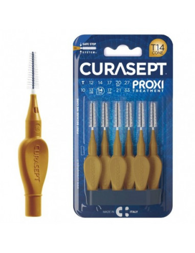 CURASEPT PROXI T14 OCRA/DARK GOLD 6 PEZZI - maxifarmacia.it