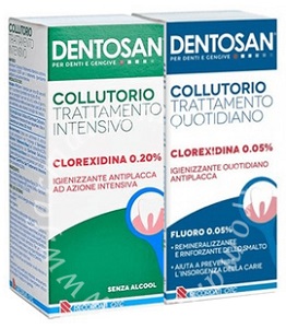 DENTOSAN BIPACK COLLUTORIO INTENSIVO 0,2% 200 ML + COLLUTORIO QUOTIDIANO 0,05% 200 ML - maxifarmacia.it