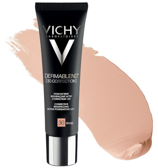 VICHY DERMABLEND 3D CORRECTION FONDOTINTA LEVIGANTE 30 BEIGE 30ml - maxifarmacia.it