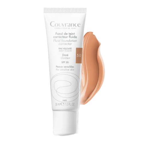 AVENE COUVRANCE FONDOTINTA CORRETTORE FLUIDO 5.0 DORATO 30 ML - maxifarmacia.it