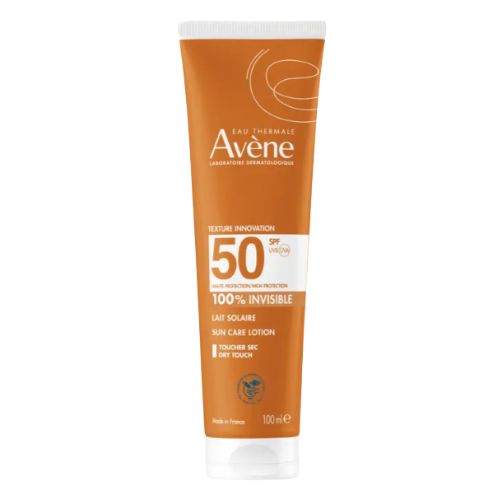 AVENE SOLARE 100% INVISIBLE LATTE TOCCO SECCO SPF50 DA 100 ML - maxifarmacia.it