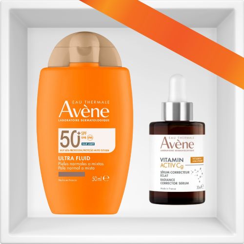 AVENE SOLARE ULTRA FLUIDO PERFEZIONATORE SPF50+ 50 ML + OMAGGIO VITAMIN ACTIV CG SIERO CORRETTORE 10 ML - maxifarmacia.it