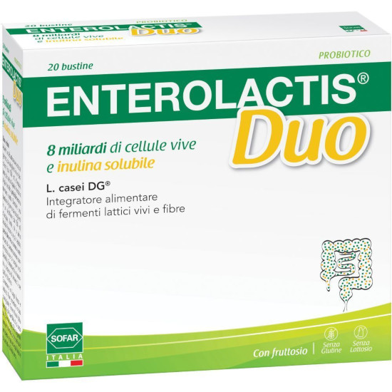 ENTEROLACTIS DUO INTEGRATORE DA 20 BUSTINE - maxifarmacia.it