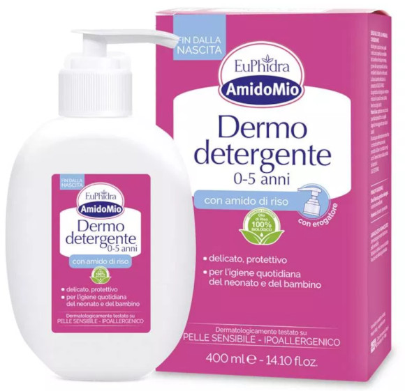 EUPHIDRA AMIDOMIO DERMODETERGENTE 0-5 ANNI 400ML - maxifarmacia.it