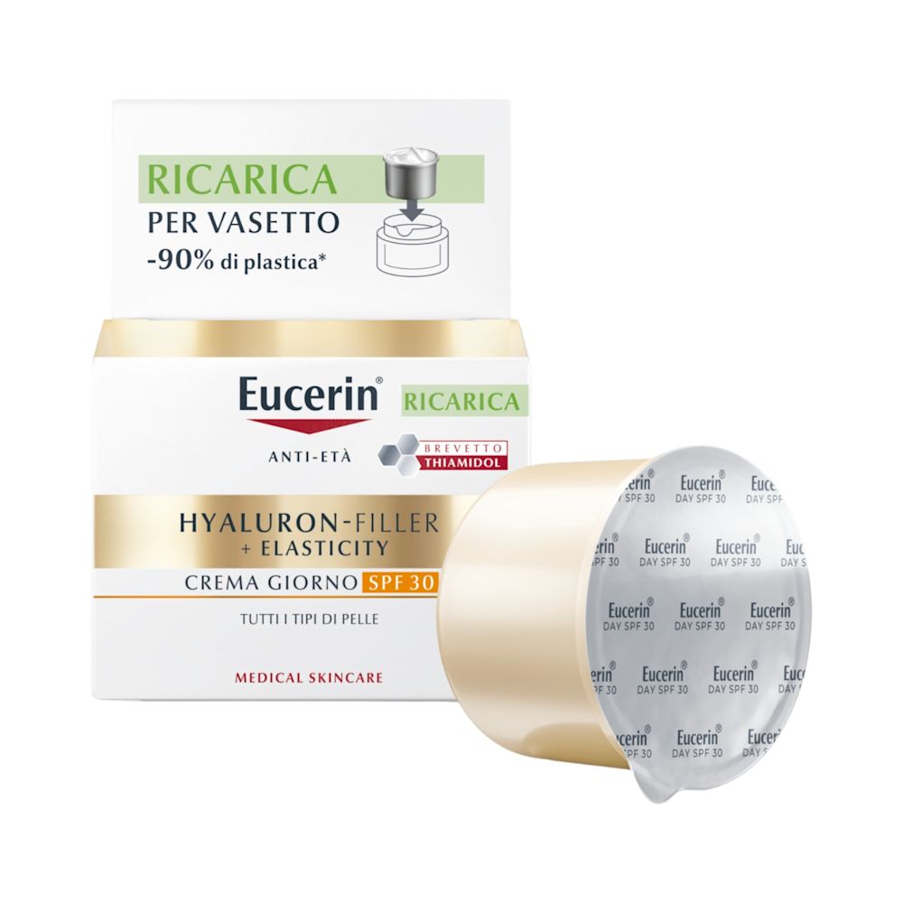EUCERIN HYALURON-FILLER + ELASTICITY CREMA GIORNO SPF30 RICARICA 50 ML - maxifarmacia.it
