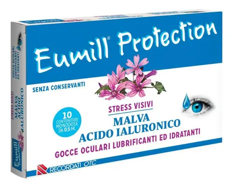 EUMILL PROTECTION GOCCE OCULARI PER STRESS VISIVI 10 FLACONCINI MONODOSE - maxifarmacia.it