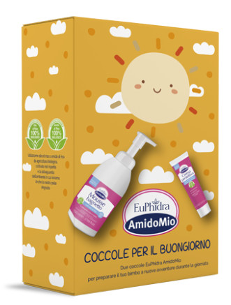 EUPHIDRA AMIDOMIO BOX COCCOLE BUONGIORNO MOUSSE BAGNETTO 500ML + CREMA PROTETTIVA 50ML - maxifarmacia.it