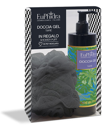 EUPHIDRA COFANETTO DOCCIA GEL TIARE 400ML + SHOWER PUFF - maxifarmacia.it