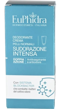 EUPHIDRA DEODORANTE CREMA PELLI NORMALI SUDORAZIONE INTENSA 40 ML - maxifarmacia.it