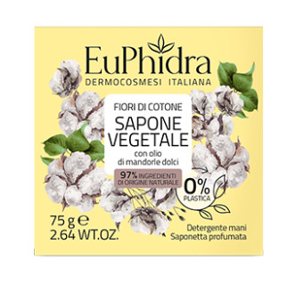 EUPHIDRA SAPONETTA VEGETALE FIORI DI COTONE 75G - maxifarmacia.it