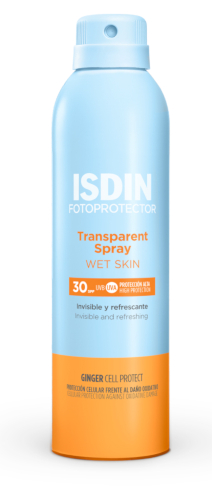 ISDIN FOTOPROTECTOR TRASPARENT SPRAY WET SKIN SPF30 DA 250 ML - maxifarmacia.it