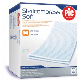 PIC STERICOMPRESS SOFT 12 COMPRESSE DI GARZE IN TNT 36X40CM - maxifarmacia.it