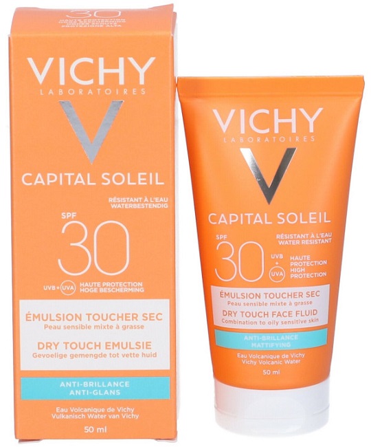 VICHY CAPITAL SOLEIL EMULSIONE ASCIUTTA ANTI-LUCIDITA' SPF30 50ml - maxifarmacia.it