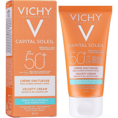 VICHY CAPITAL SOLEIL  CREMA VISO VELLUTATA SPF50+ 50ml - maxifarmacia.it