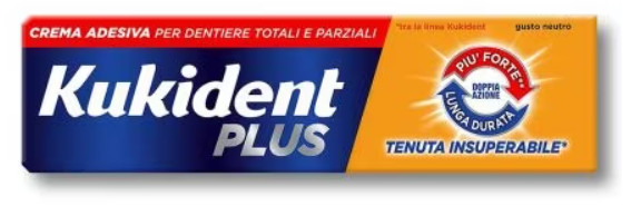 KUKIDENT PLUS DOPPIA AZIONE CREMA ADESIVA PER DENTIERE 40G - maxifarmacia.it