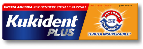 KUKIDENT PLUS DOPPIA AZIONE CREMA ADESIVAPER DENTIERE 65G - maxifarmacia.it