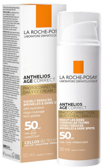 LA ROCHE POSAY ANTHELIOS AGE CORRECT CREMA COLORATA SPF50 CELLOX-B3 TECH DA 50 ML - maxifarmacia.it