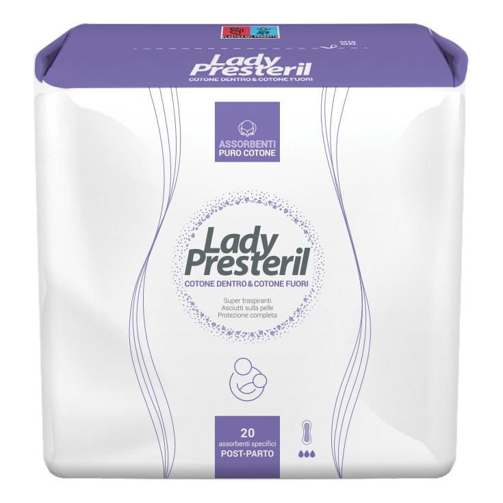 LADY PRESTERIL ASSORBENTE POST PARTO 20 PEZZI - maxifarmacia.it