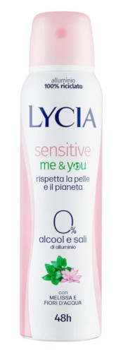 LYCIA DODORANTE SPRAY SENSITIVE ME & YOU 48H 150ML - maxifarmacia.it
