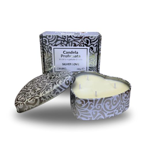 MAIOLICHE-COLORS-CANDELA-PROFUMATA-SILVER-LOVE-180gr