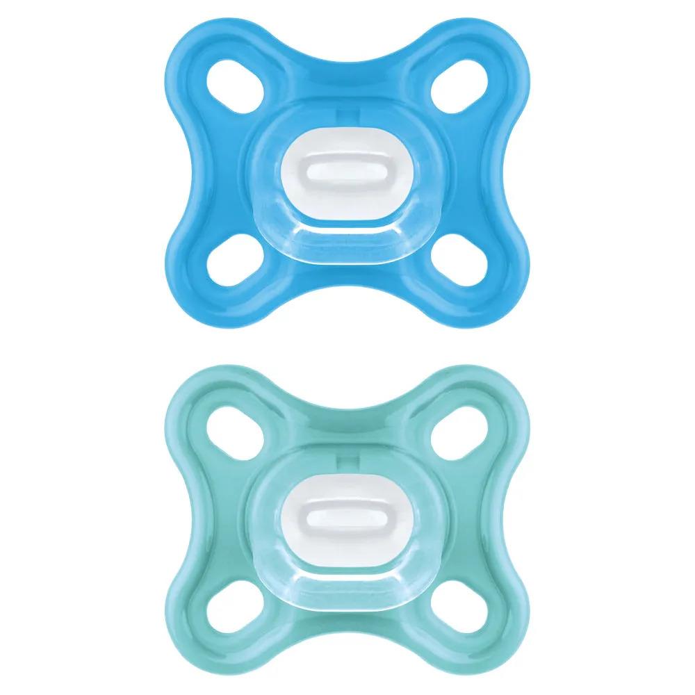 MAM COMFORT 2 SUCCHIETTI 0-3 MESI IN SILICONE BIMBO - maxifarmacia.it