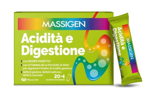 MASSIGEN ACIDITA' E DIGESTIONE da 20+4 STICKPACK - maxifarmacia.it