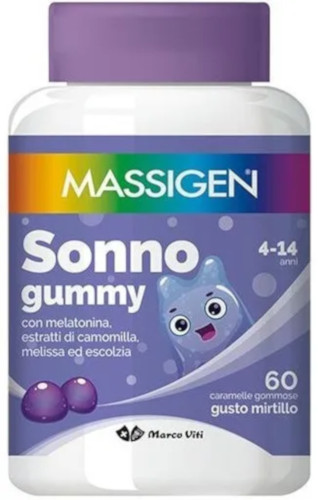MASSIGEN SONNO GUMMY MIRTILLO da 60 CARAMELLE GOMMOSE - maxifarmacia.it