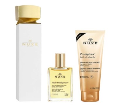 NUXE CRACKER HUILE PRODIGIEUSE CLASSICO + PRODIGIEUX SCENTED SHOWER GEL - maxifarmacia.it