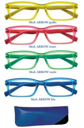 OCCHIALE DA LETTURA PREMONTATO ARROW GIALLO 2,50 DIOTTRIE - maxifarmacia.it