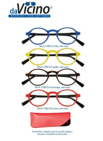 OCCHIALE DA LETTURA PREMONTATO CIRCLE GIALLO 2,00 DIOTTRIE - maxifarmacia.it